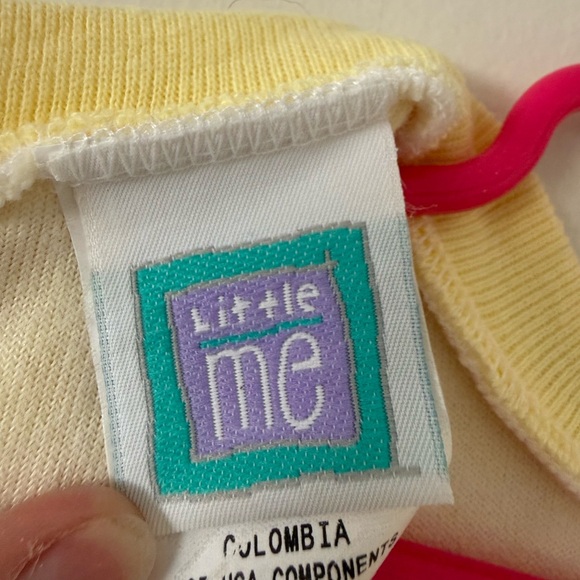 Vintage 90s Baby One-Piece Velour Romper Pastel Yellow Embroidered Animals 6 Mos - Picture 9 of 15